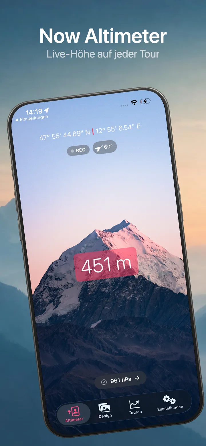 Now Altimeter – Hauptansicht