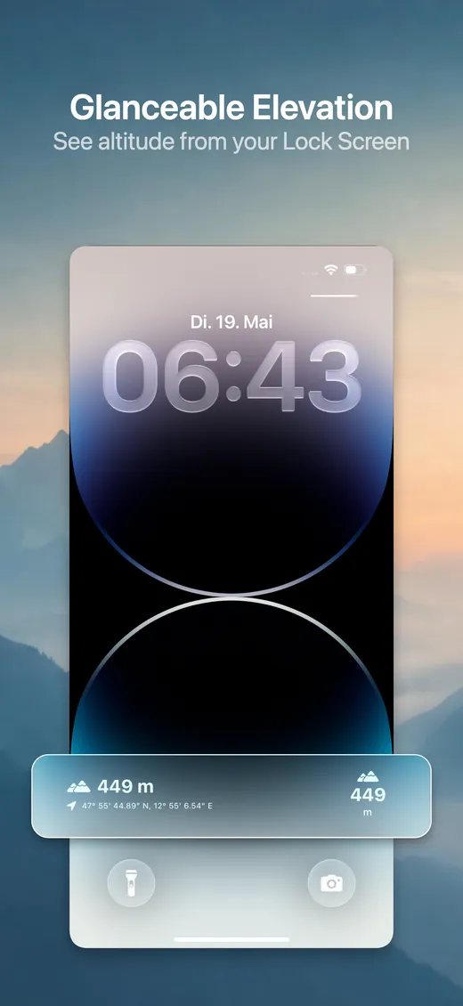 Altimeter Live Activity on the iPhone lock screen